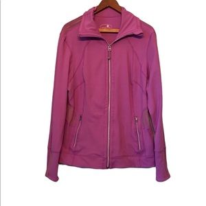 Tangerine Long Sleeved Radiant Orchid Athletic Jacket